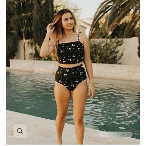 Geode Black Floral Swimsuit ☀️